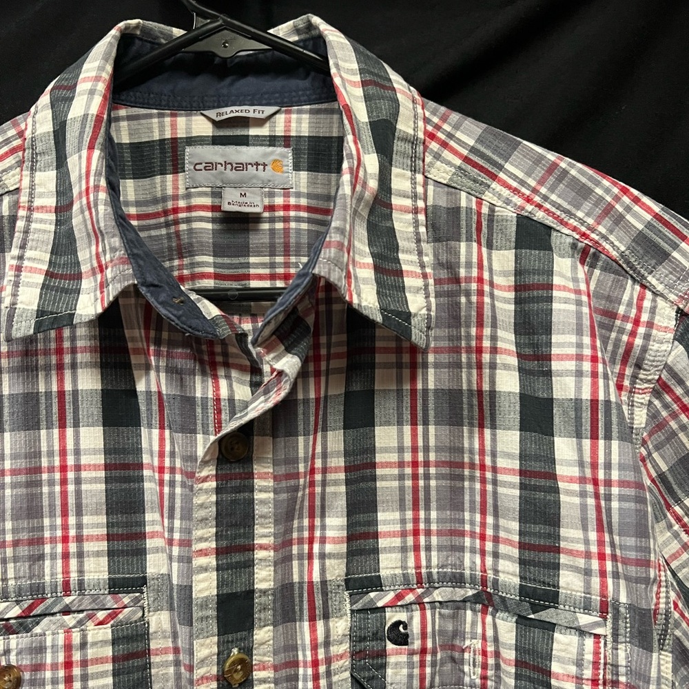 Carhartt Relaxed Fit Men Short Sleeve Front Button  Shirt
